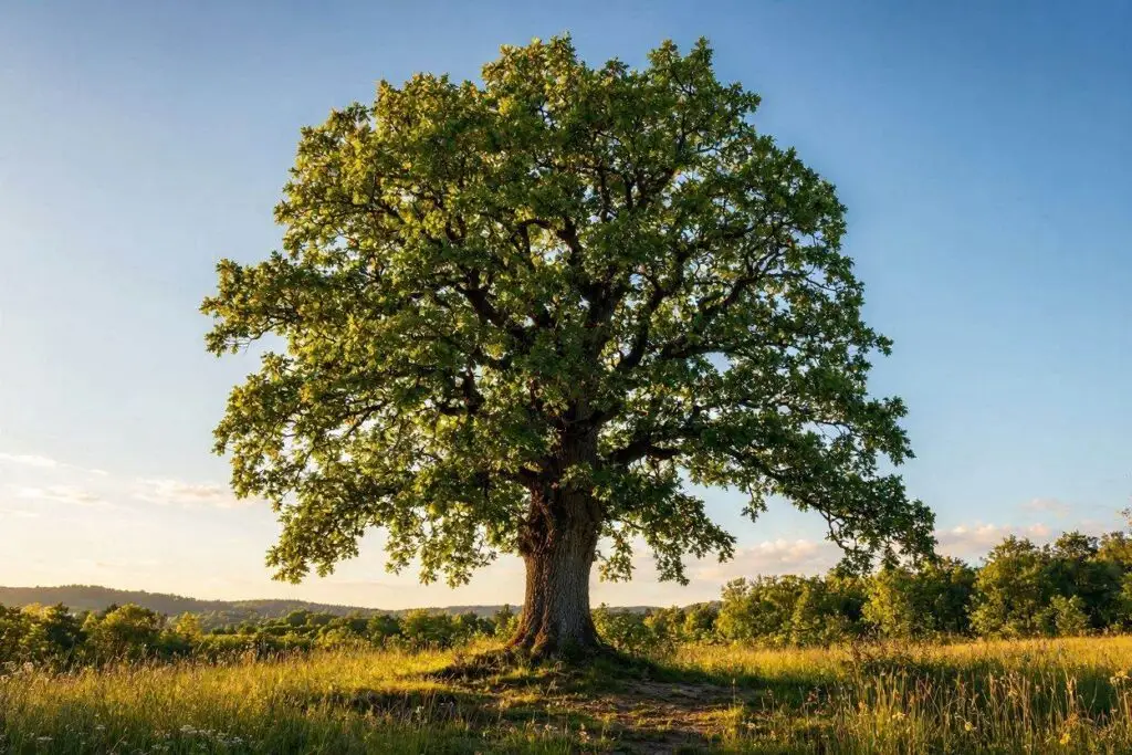 Wie Bäume das Klima regulieren – natürliche Klimaanlagen im Sommer 1 Bild von einem baum und bäumen im hintergrund, ki, baum natürliche klimaanlage